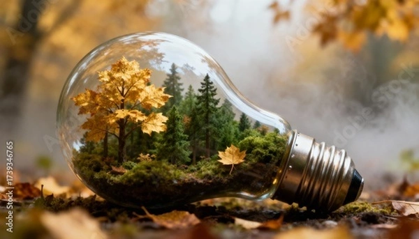 Fototapeta Sustainable business practices for a greener future nature-inspired solutions in an eco-friendly environment