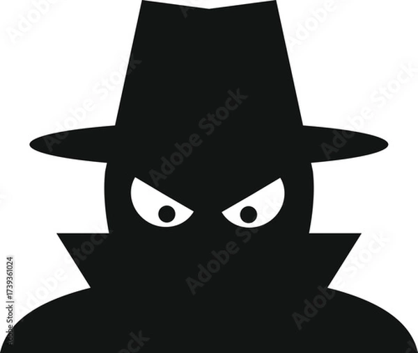 Fototapeta Spyware icon, isolated on white background.vector in simple design.  
