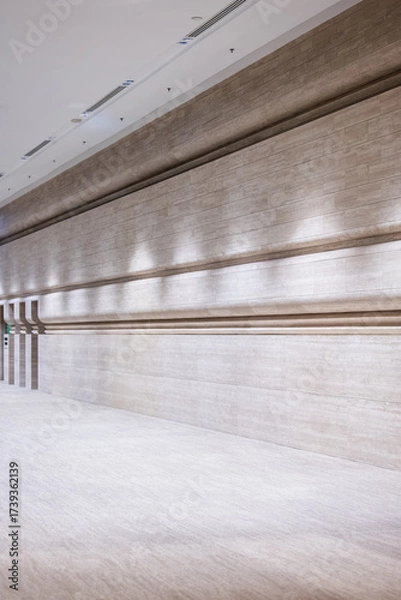 Fototapeta Minimalist interior wall with sleek stone texture, Modern design space featuring elegant stone surface
