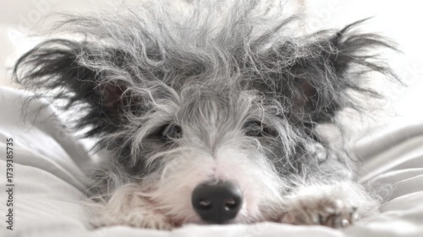 Fototapeta concept of animals with sleepless expression and fatigue look.