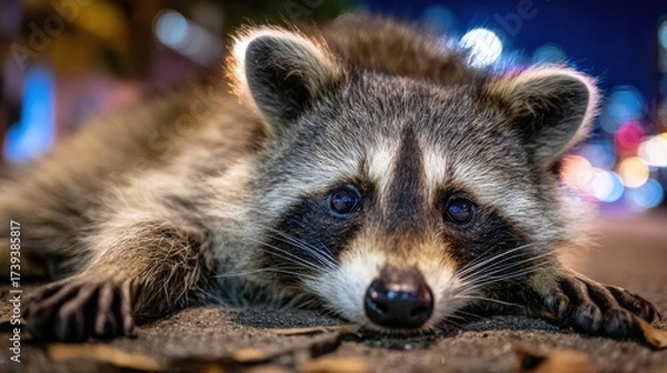 Fototapeta concept of animals with sleepless expression and fatigue look.