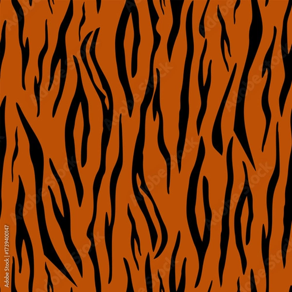 Obraz Tiger skin abstract seamless pattern, line fabric background