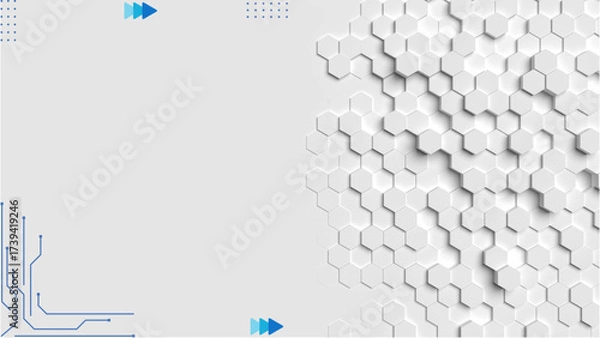 Obraz White and blue Minimalist Virtual Background