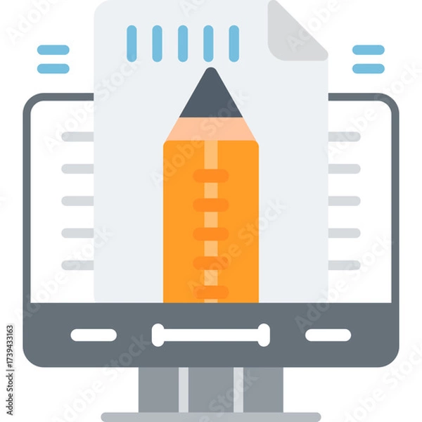 Fototapeta Exam Icon Vector Element