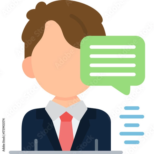 Fototapeta Teach Icon Vector Element