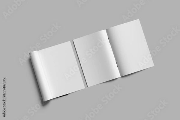 Obraz Realistic A4 Magazine Mockups on white 3D rendering