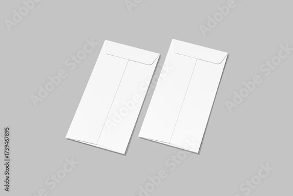 Obraz Realistic DL Envelope Mockups on white 3D rendering