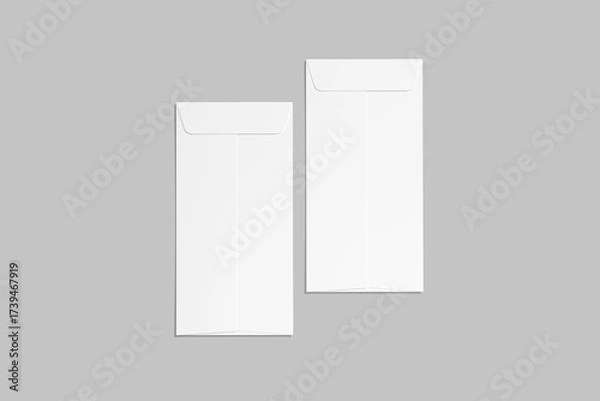 Obraz Realistic DL Envelope Mockups on white 3D rendering