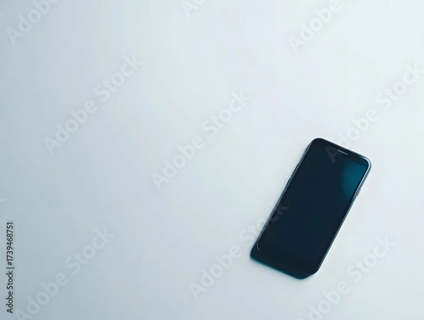Obraz Modern Smartphone Mockup on Light Blue Background