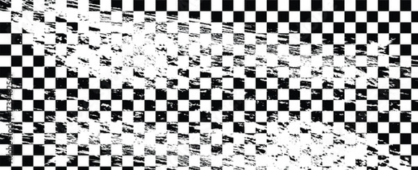 Fototapeta Black and white checkered pattern, Checkerboard seamless pattern