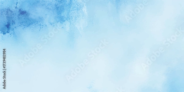 Fototapeta Serene Light Blue Watercolor Wash Background for Design Projects and Creative Applications