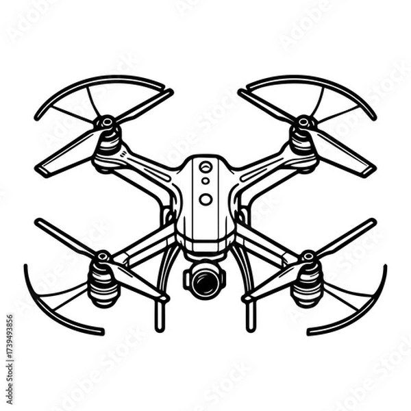 Fototapeta Quadcopter Drone with Camera