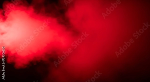 Fototapeta Dramatic Red Smoke Effect for Creative Projects and Visual Design