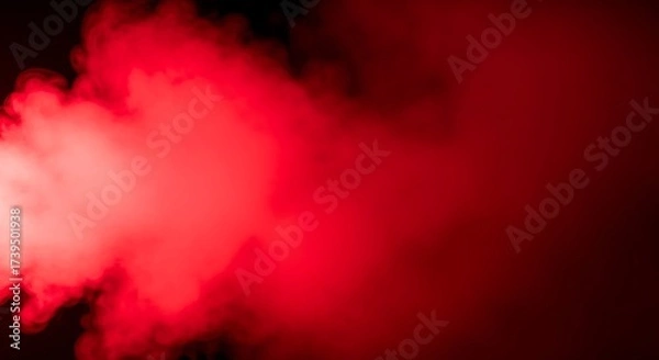 Fototapeta Abstract Red Smoke on Black Background Creating a Dramatic Effect