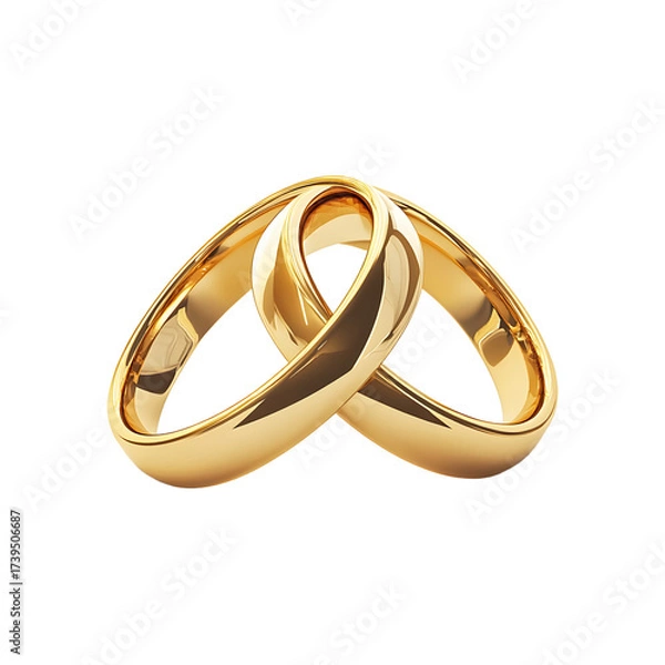 Obraz Forever Intertwined: Elegant Wedding Rings Symbolizing Everlasting Love