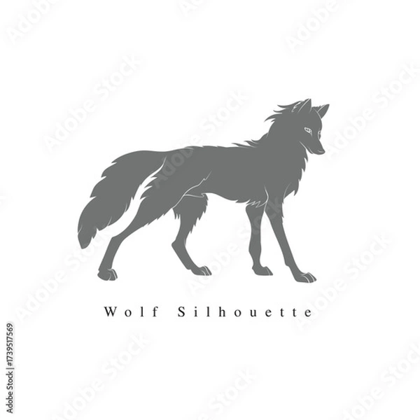 Obraz Wolf Silhouette.eps
