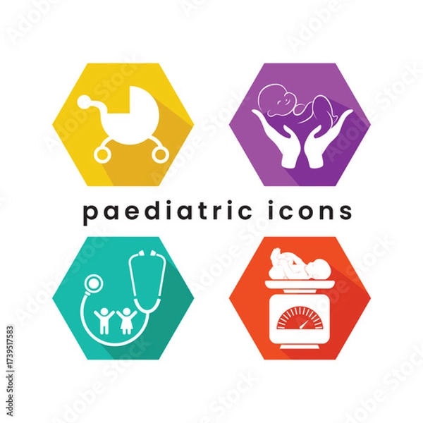 Obraz Paediatric Vector icons.eps