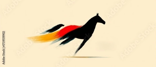 Fototapeta Joyous festival of the horse 2026 zodiac new year celebration vibrant artistic display serene environment dynamic viewpoint
