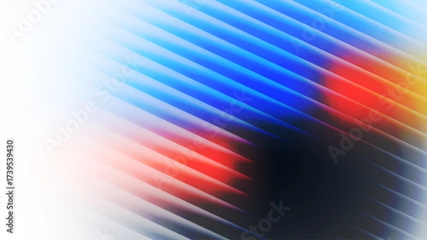 Obraz Ripple gradient background design. Modern distortion ripple glass texture effect. Abstract fractal effect ribbed glass texture with vibrant gradients smooth fluted vector bg.