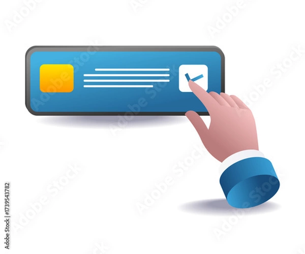 Fototapeta App Interface Checkbox Interaction Graphic