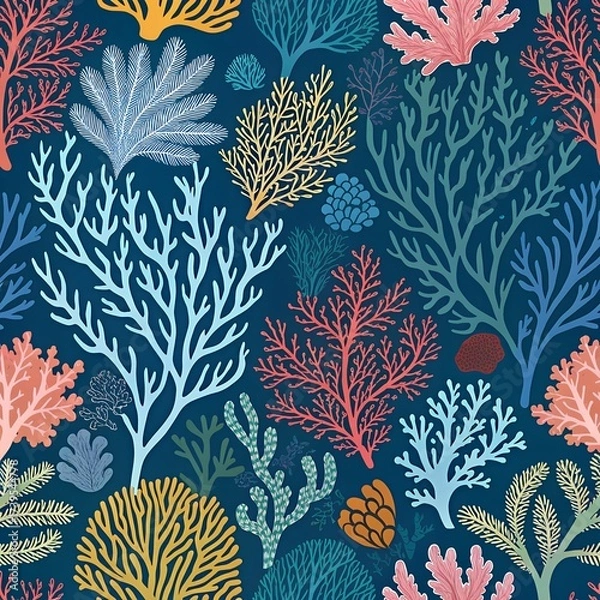 Fototapeta seamless floral pattern