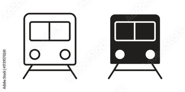 Obraz Train icon outline illustration sign