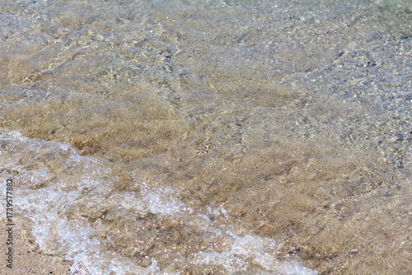 Obraz Sandy seashore with gentle waves