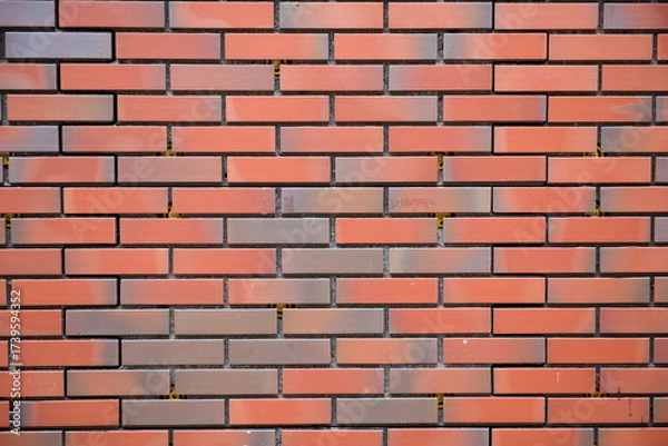 Obraz A red brick wall. The background of a solid barrier.