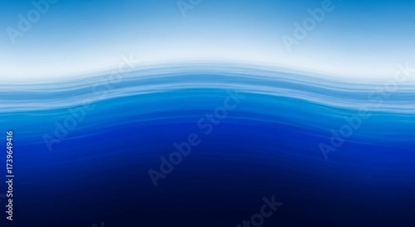 Fototapeta Abstract water background with vibrant shades of blue and smooth wave patterns