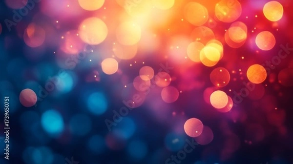 Fototapeta Light reflections on a colored background, ideal for festive events, website design, and advertising banners.