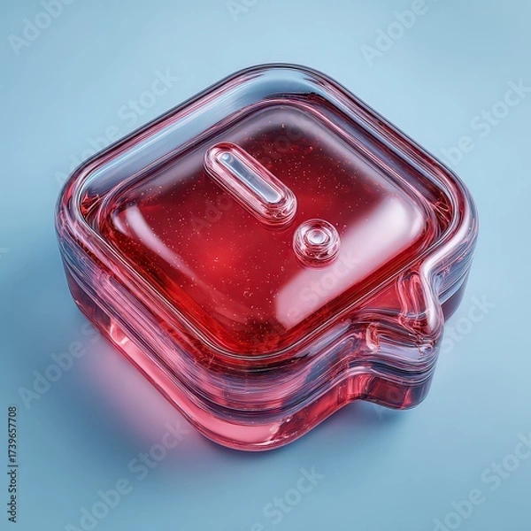 Obraz Red Shiny Exclamation Mark Bubble