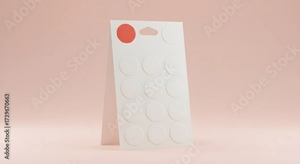 Obraz Blank Sticker Sheet Mockup - Customizable Label Template