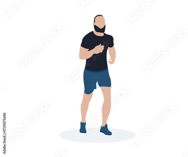 Fototapeta vector image of a man running