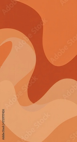 Fototapeta Abstract flowing forms composed of earthy tones, seamlessly blending together to create an evocative sense of fluidity and movement against a textured background.