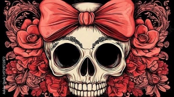 Obraz Crimson Bloom & Bone