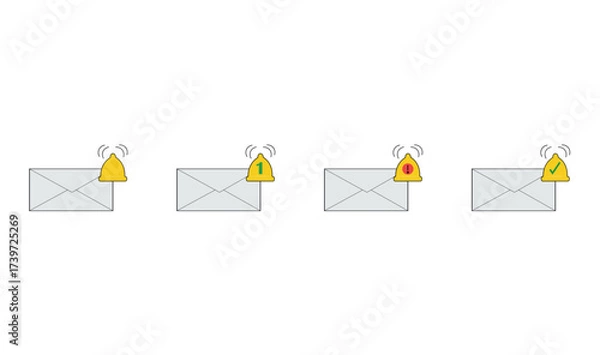 Obraz Massage notifications icon design