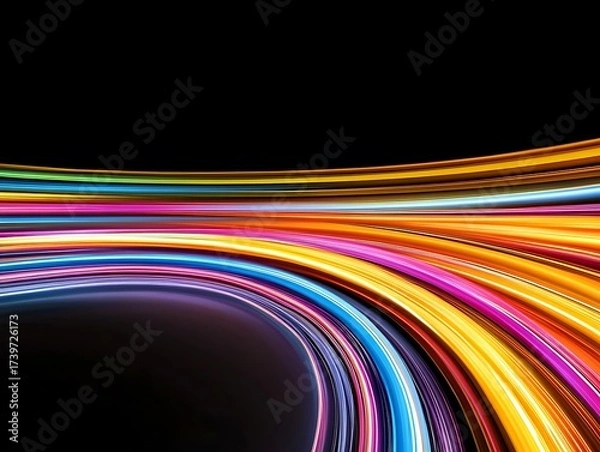 Obraz Chromatic Velocity: A 3D Light Symphony