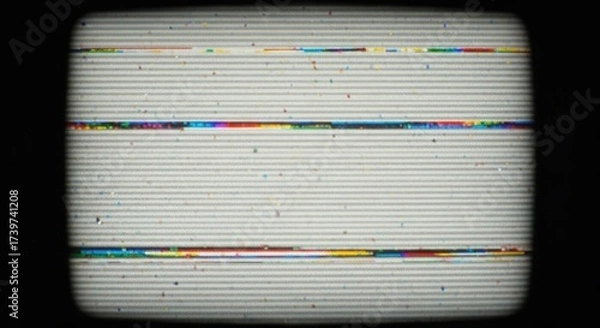Obraz Static Television Screen Displaying Glitchy Interference.