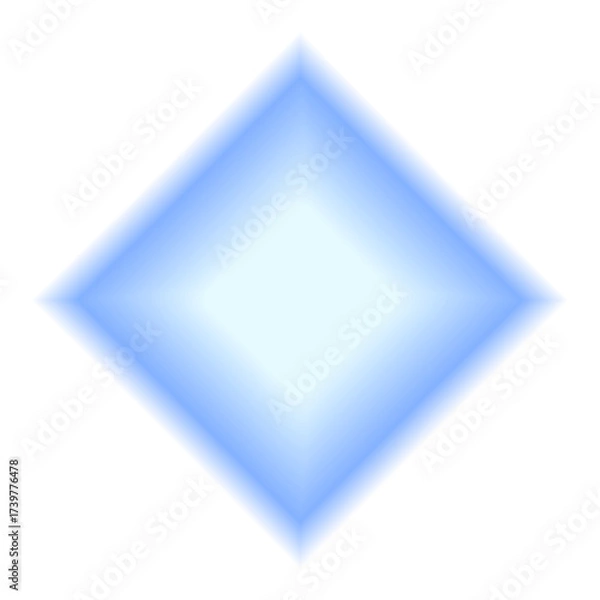 Fototapeta Blur gradation rhombus shape. Y2k retro square geometric forms. Colorful icon isolated on transparent background. Trendy effect figure with blurry texture. Vector illustration.