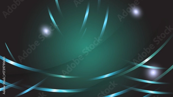 Obraz geometric dark green background