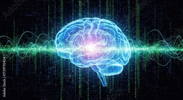 Obraz Artificial intelligence brain technology digital mind neural network ai innovation concept