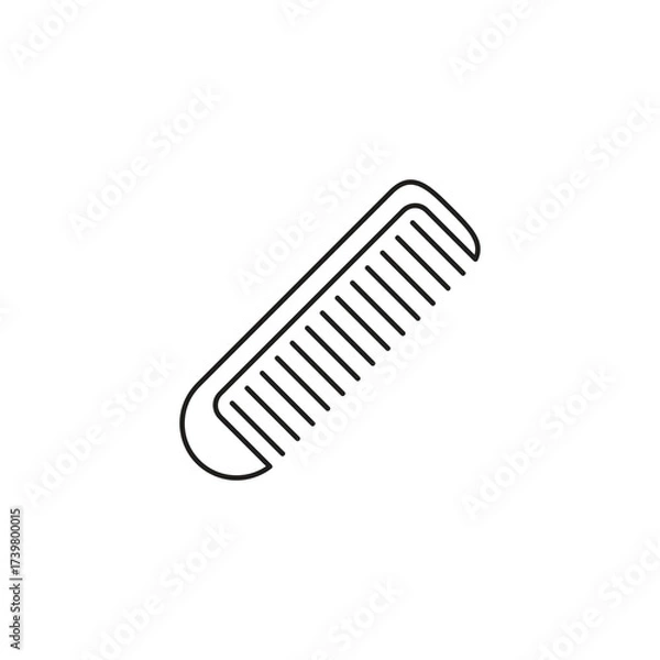 Obraz Hair Comb Icon Set. Salon and Barber Comb, Hair Brush and Styling Tools Vector Illustration on White Background..eps