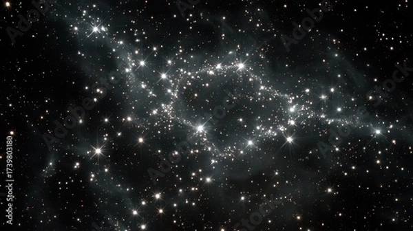 Fototapeta Stunning Cosmic Nebula with Brilliant Stars in Deep Space Showcasing the Beauty of the Universe and Galactic Wonders