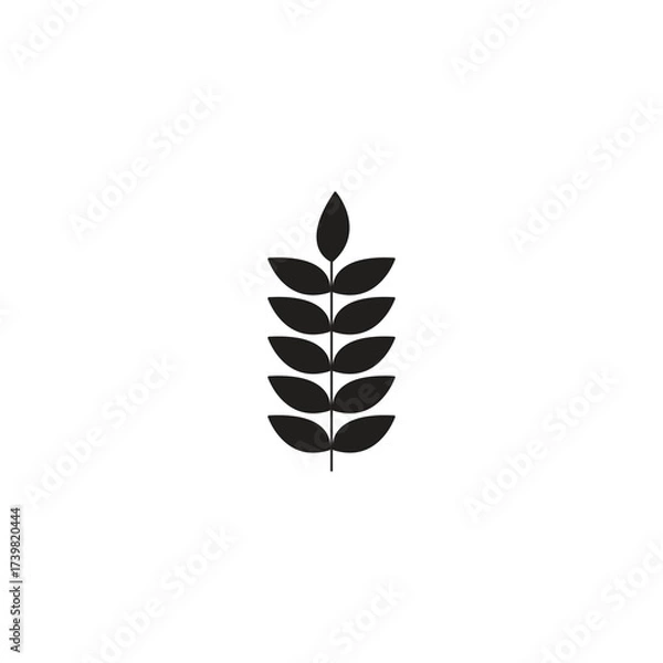 Obraz Wheat Ears Icon Vector Template ? Farm Agriculture Symbol, Color Editable..eps