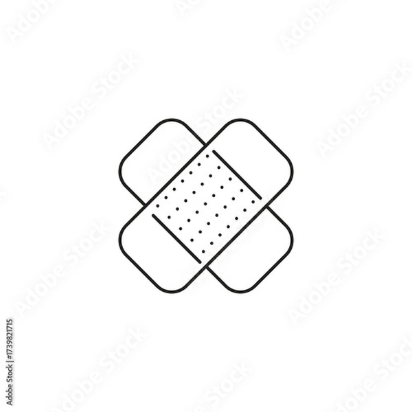 Obraz Adhesive Plaster Icon ? Line and Glyph Style, Emergency Medical Symbol, Editable Vector..eps