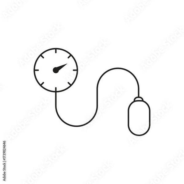 Obraz Blood Pressure Measurement Icon Set ? Medical Health Vectors on White Background.eps