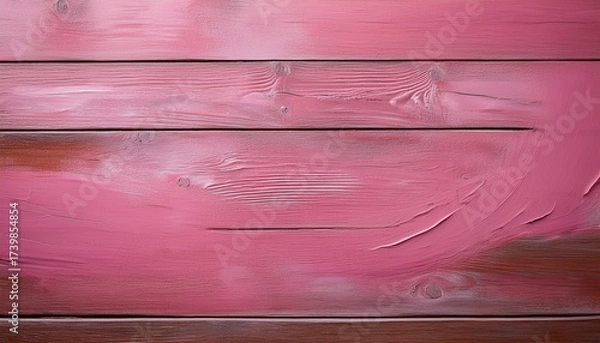 Fototapeta wooden textured background featuring pink paint in an abstract style
