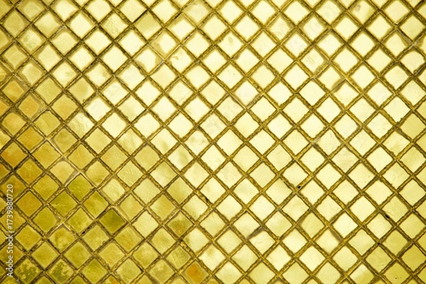 Fototapeta Gold Texture with Diamond Grid Pattern for Design and Background Use