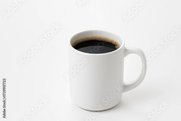 Obraz Savoring warm coffee minimalist setting close-up photography calm atmosphere intimate moment