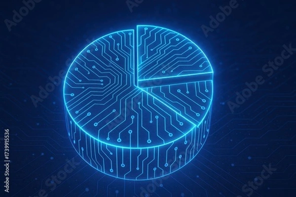 Fototapeta Innovative data visualization digital realm graphic design tech environment futuristic concept